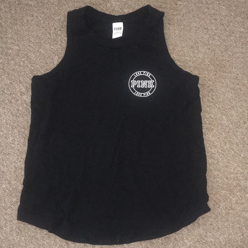 PINK black tank top
